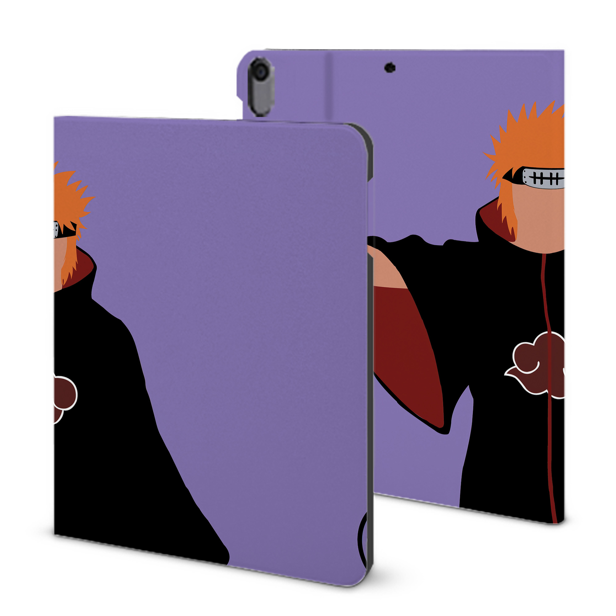 （画像用） NARUTO -ナルト- NARUTO -ナルト- 疾風伝 IPad ケース ブック型 PUレザー TPU 耐衝撃 軽量 薄型 ペン収納なし 全面保護 IPad 各モデル対応